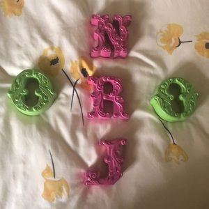 Assortment letter blocks